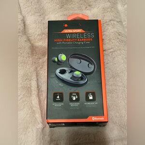 Helix Ultra Sport True Wireless Earbuds - Black and Lime Green